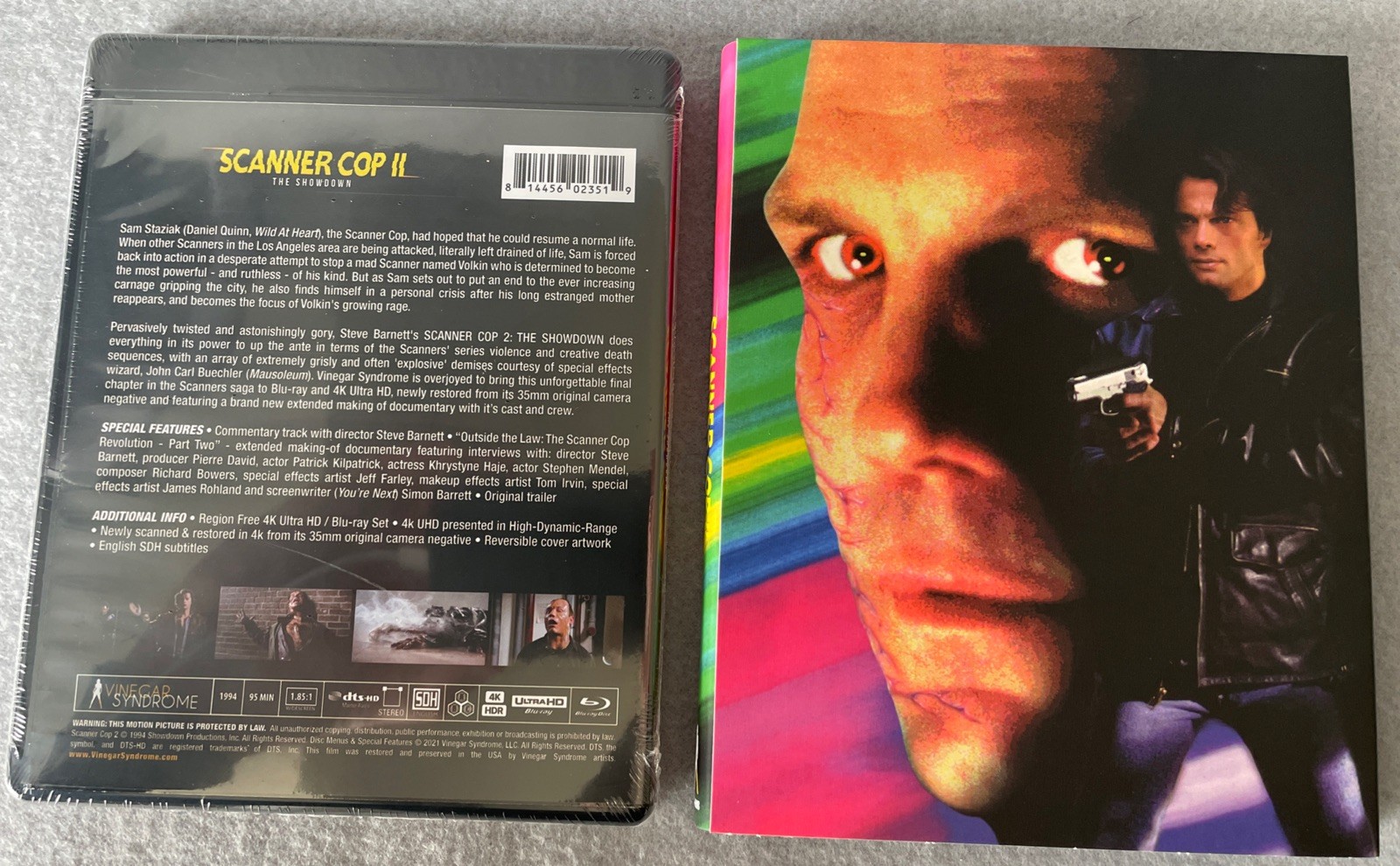 Vinegar Syndrome Scanner Cop & Scanner Cop II The Showdown 4K Ultra HD Box Set