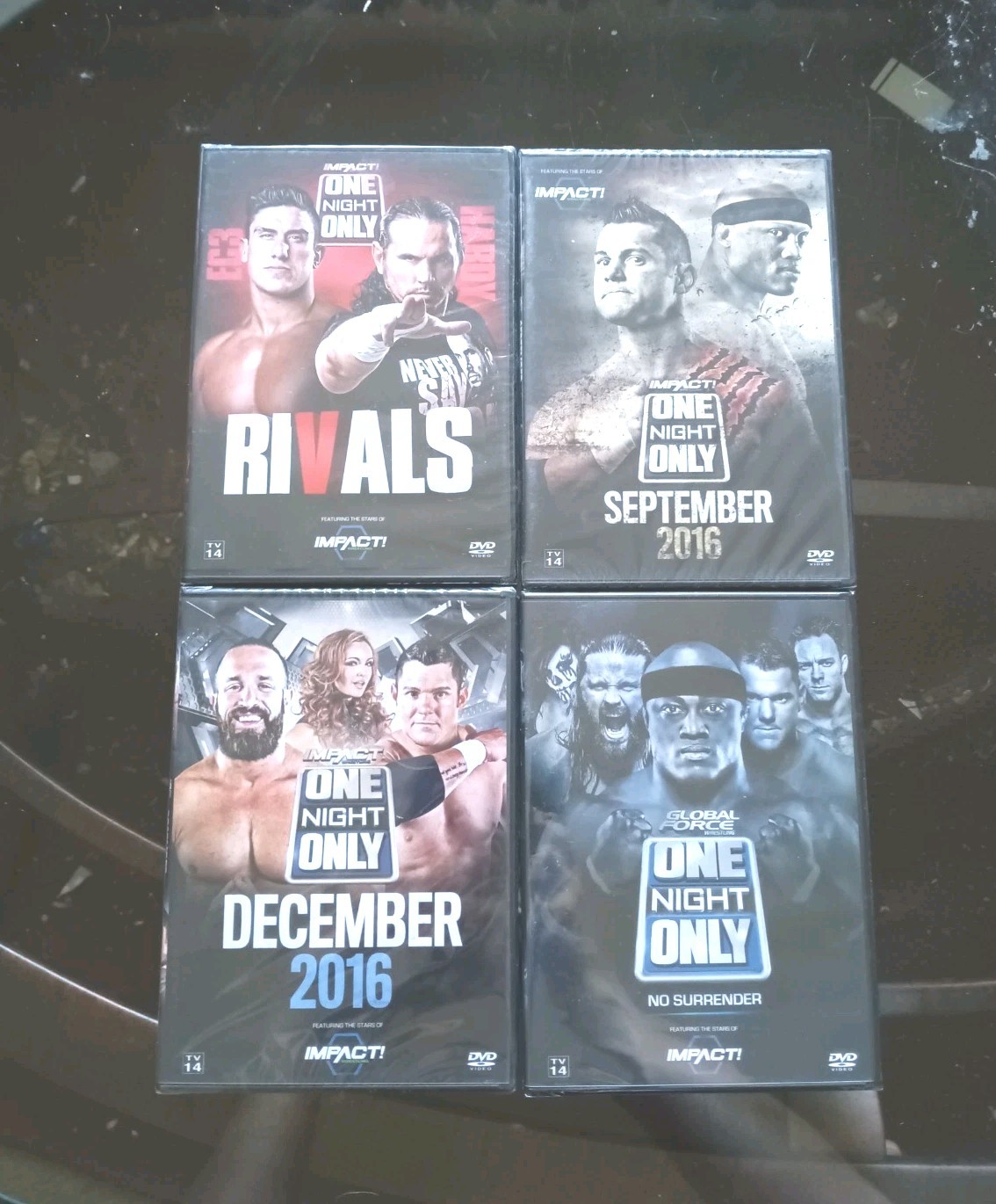 TNA Impact Wrestling One Night Only DVD Lot: Rivals/September/December 2016/2017