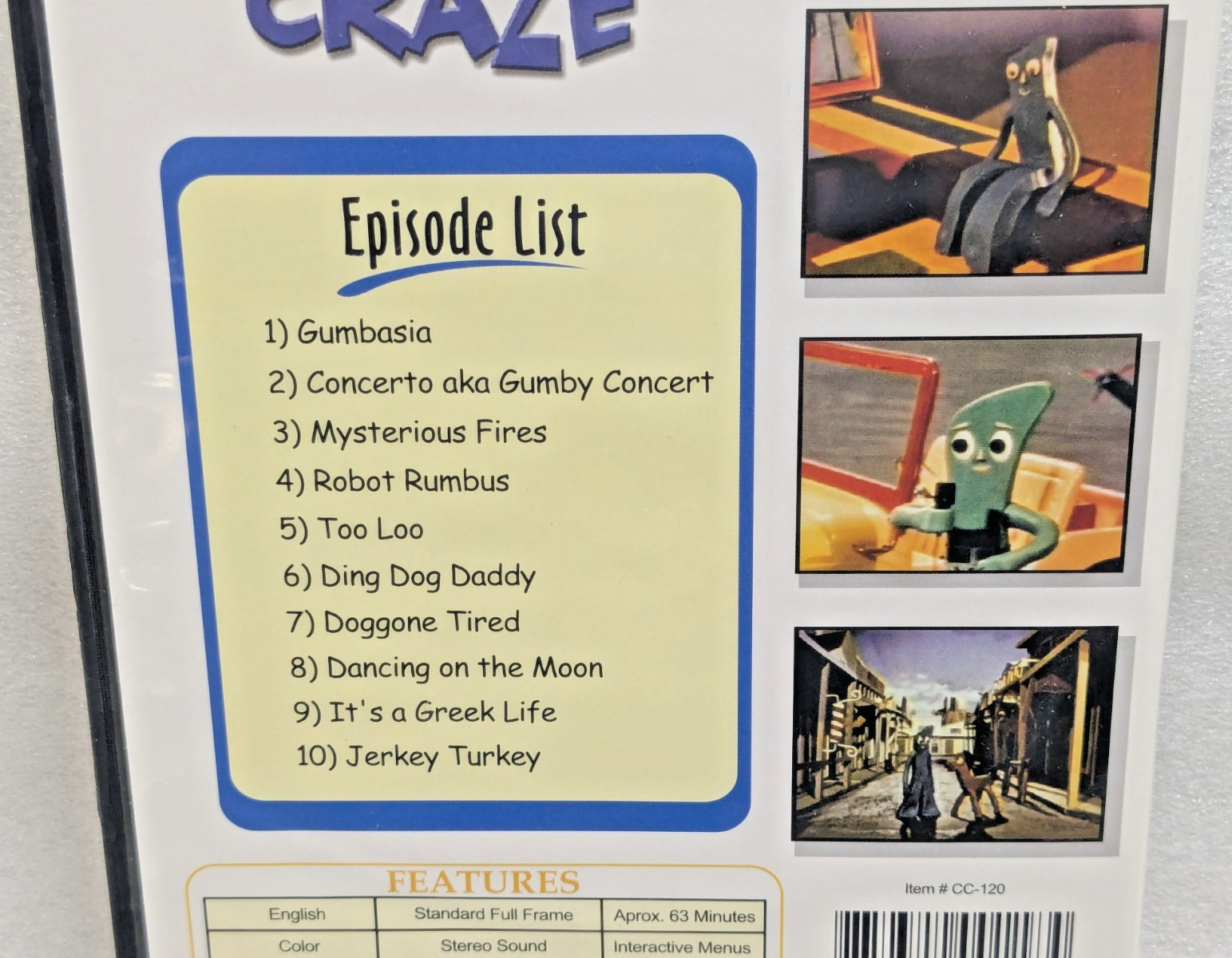 Gumby Gumbasia Cartoon Craze Vol 20 (DVD, 2004, Digiview Productions)