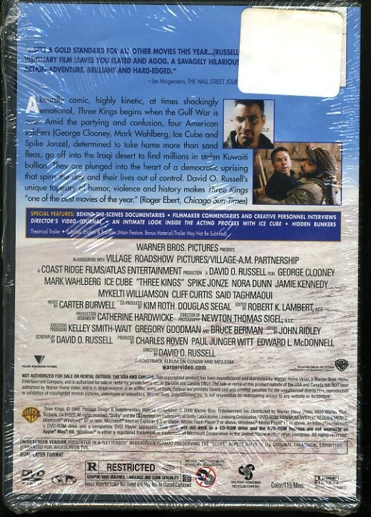 David O. Russell’s THREE KINGS (1999) George Clooney Mark Wahlberg Brand New!