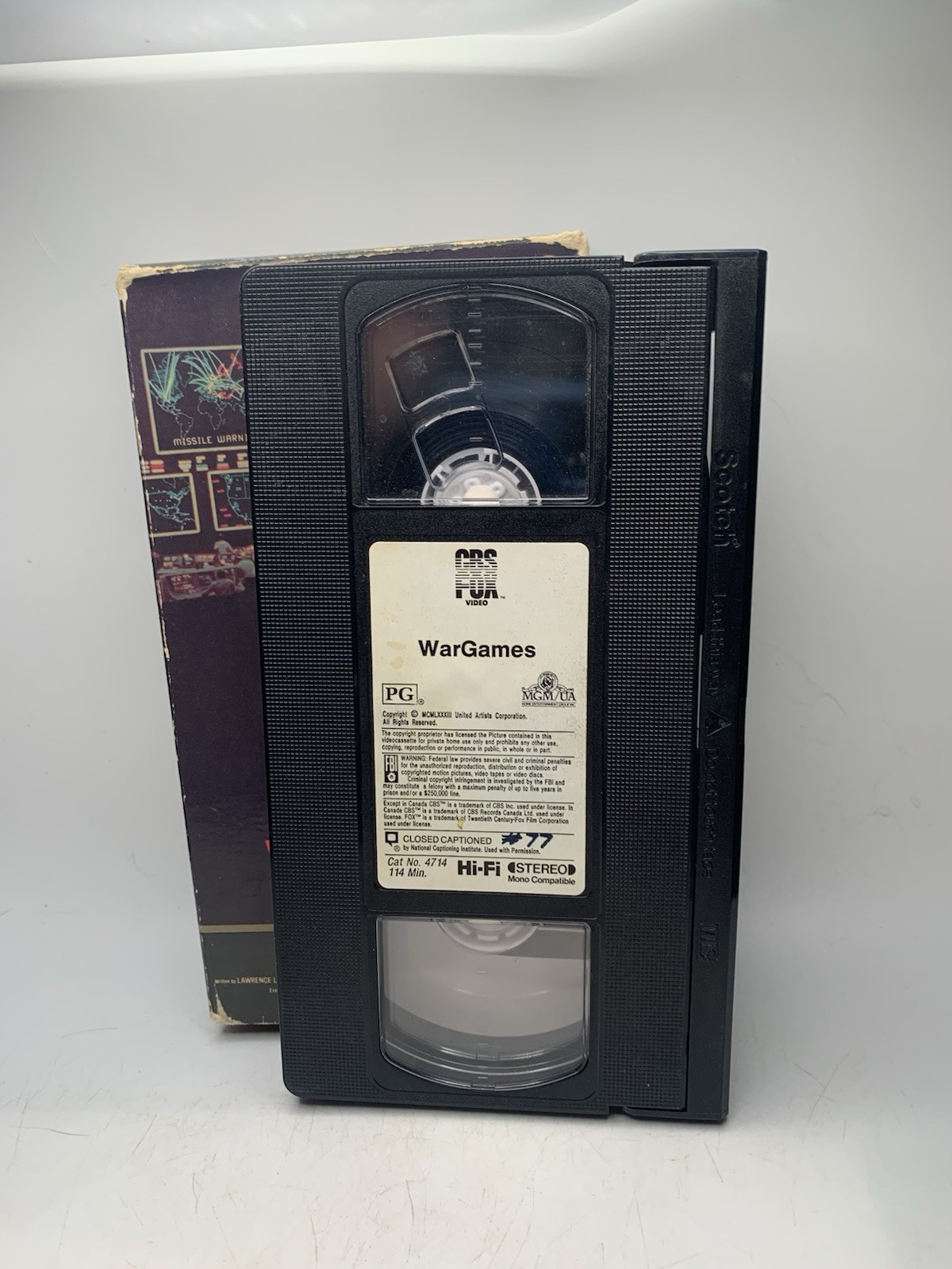 WarGames VHS 1984 Cult Classic Adventure CBS/FOX 4714 Matthew Broderick Badham