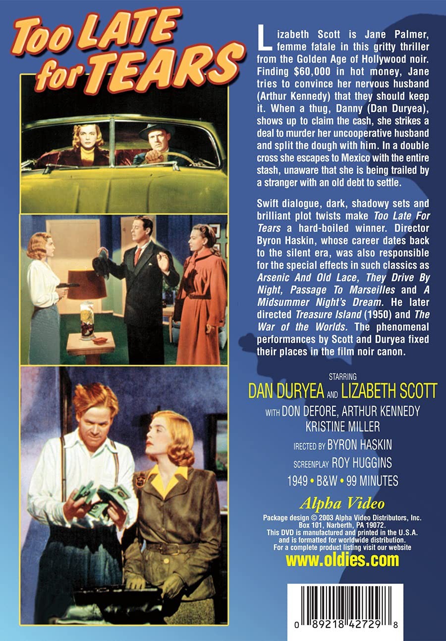 Too Late for Tears (DVD) Dan Duryea Lizabeth Scott