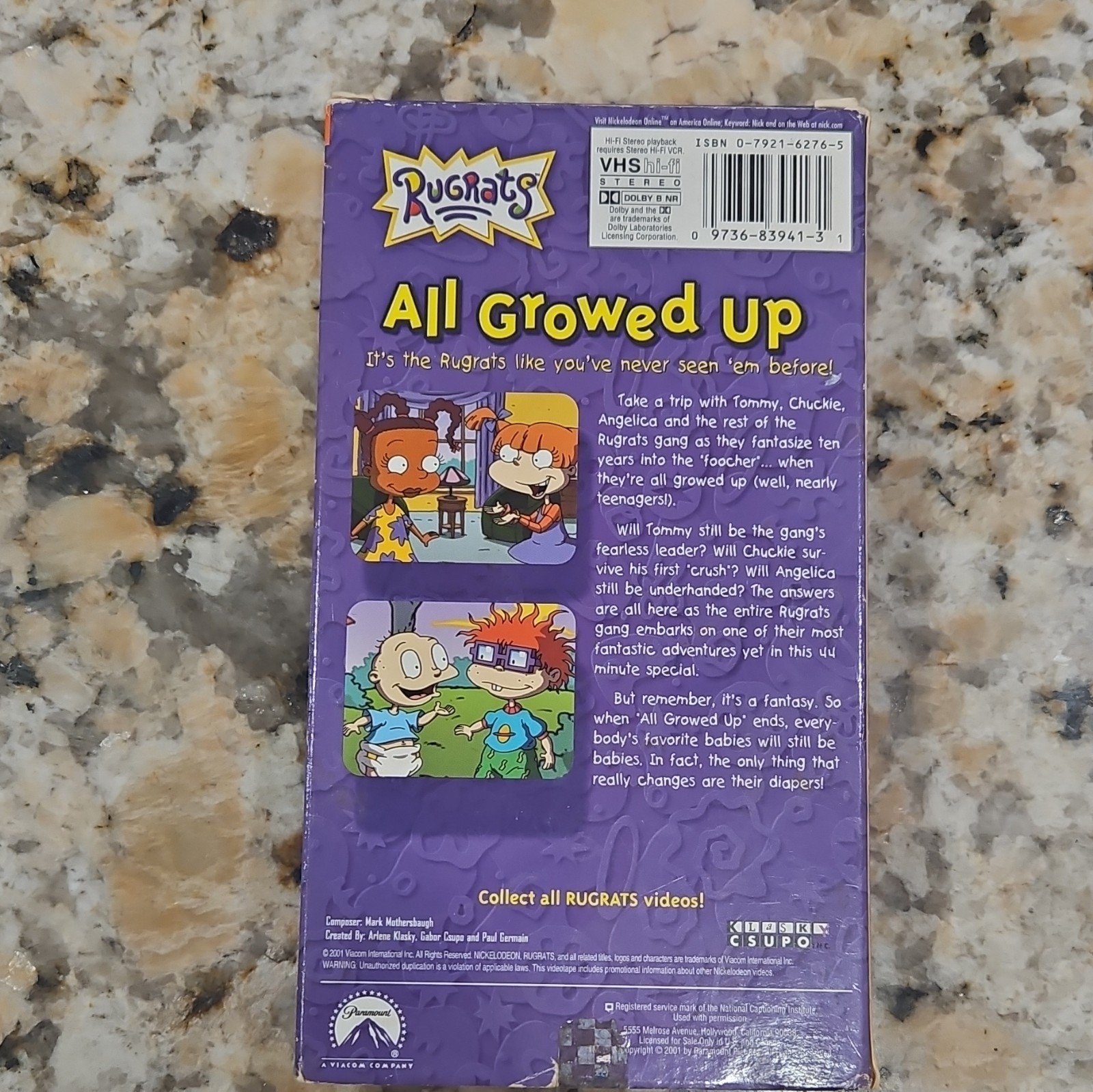 Nickelodeon Rugrats: All Growed Up VHS 2001 Hi-Fi Stereo Closed Captioned ntsc