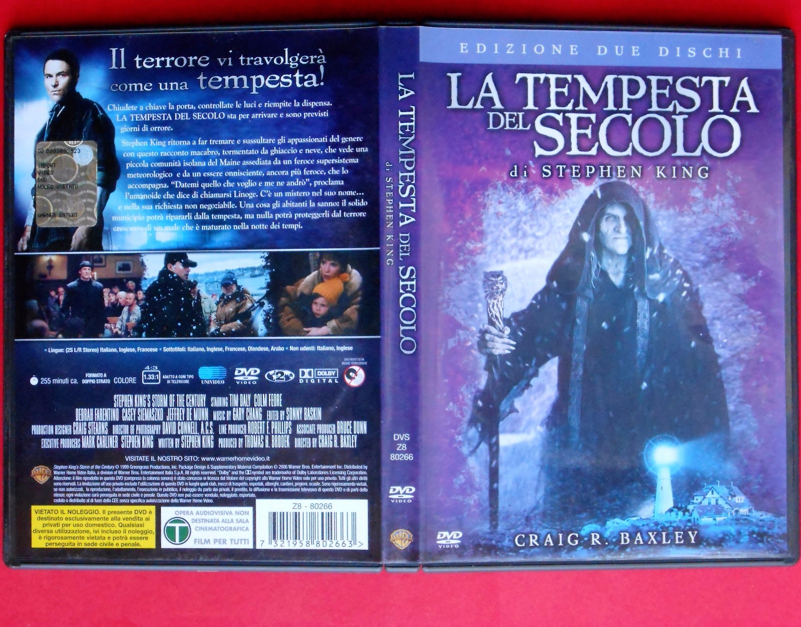 2 DVD The Tempest Del Century Storm of Stephen King Craig R. Baxley V