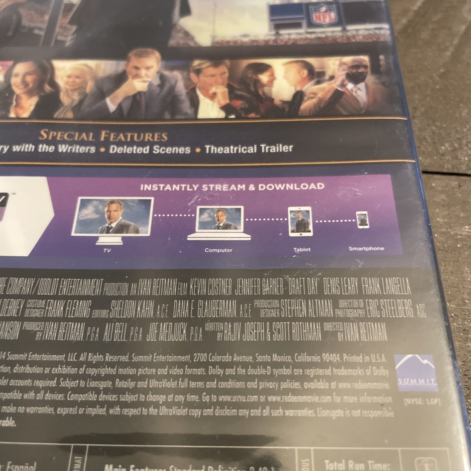 Draft Day (DVD, 2014) BRAND NEW!!! SEALED!!! Kevin Costner, Jennifer Garner