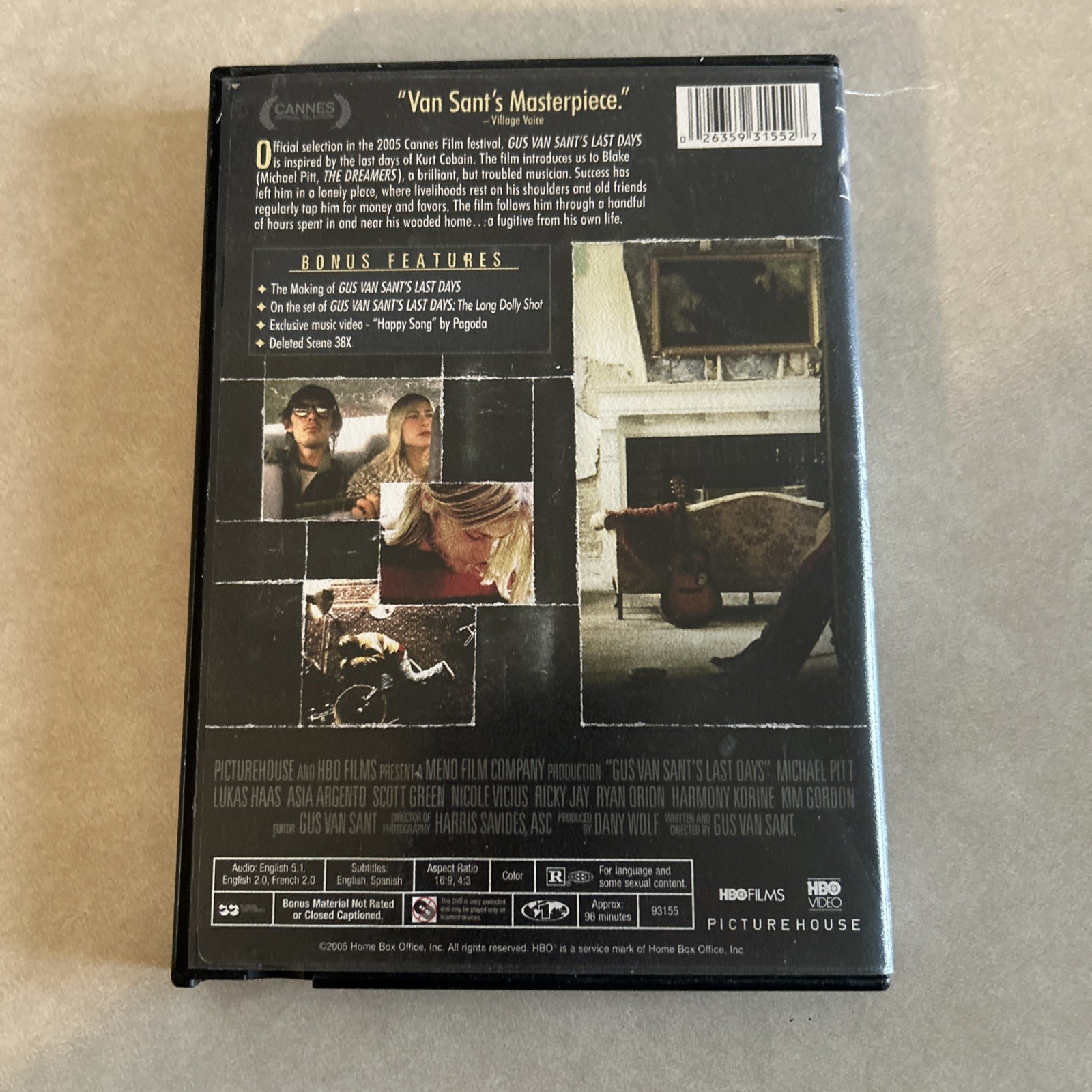 Gus Van Sant’s Last Days Michael Pitt Lukas Haas Asia Argento (DVD) (Acceptable)