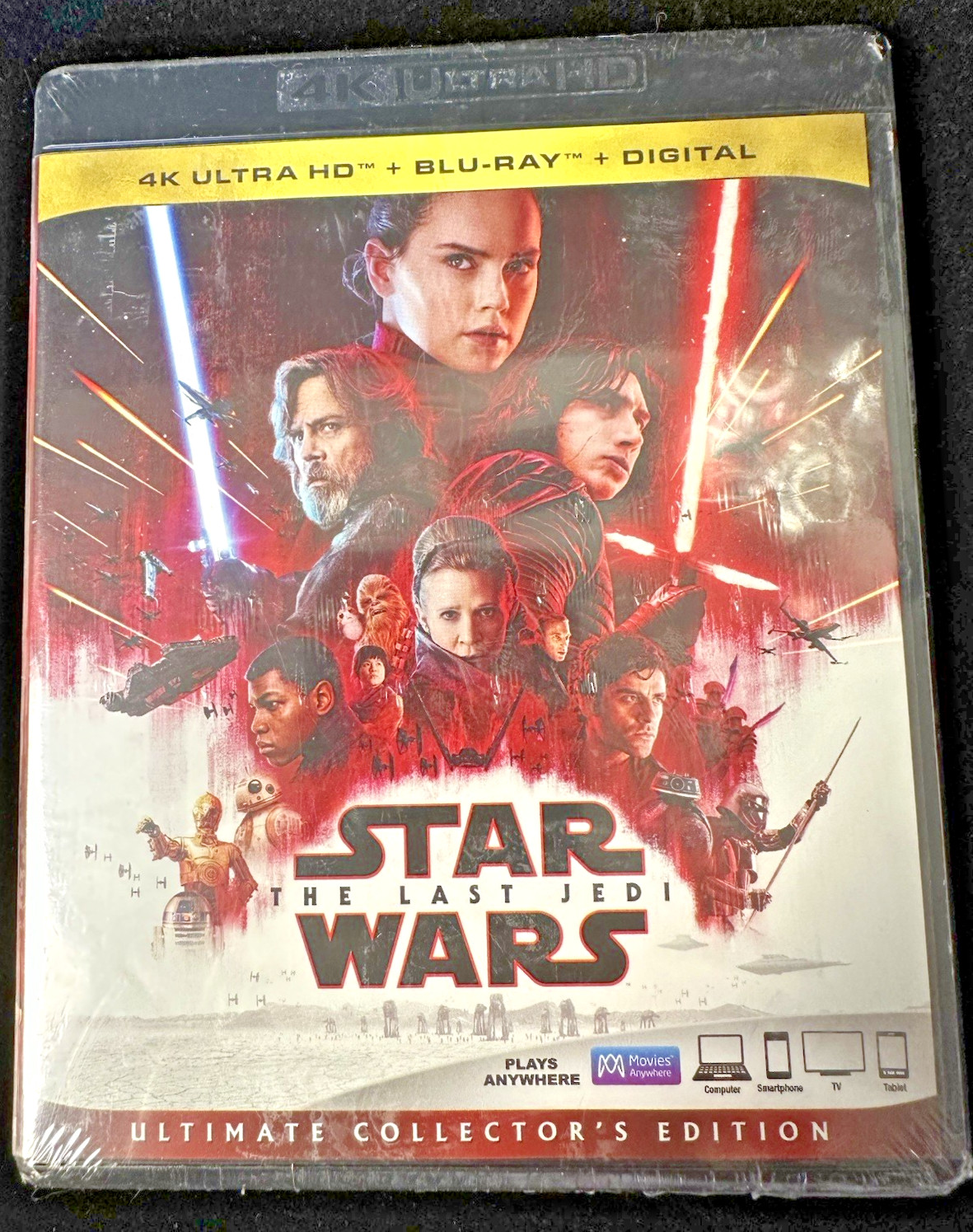 Star Wars: Episode VIII: The Last Jedi (4K UHD, Blu-ray + Digital Copy) – NEW