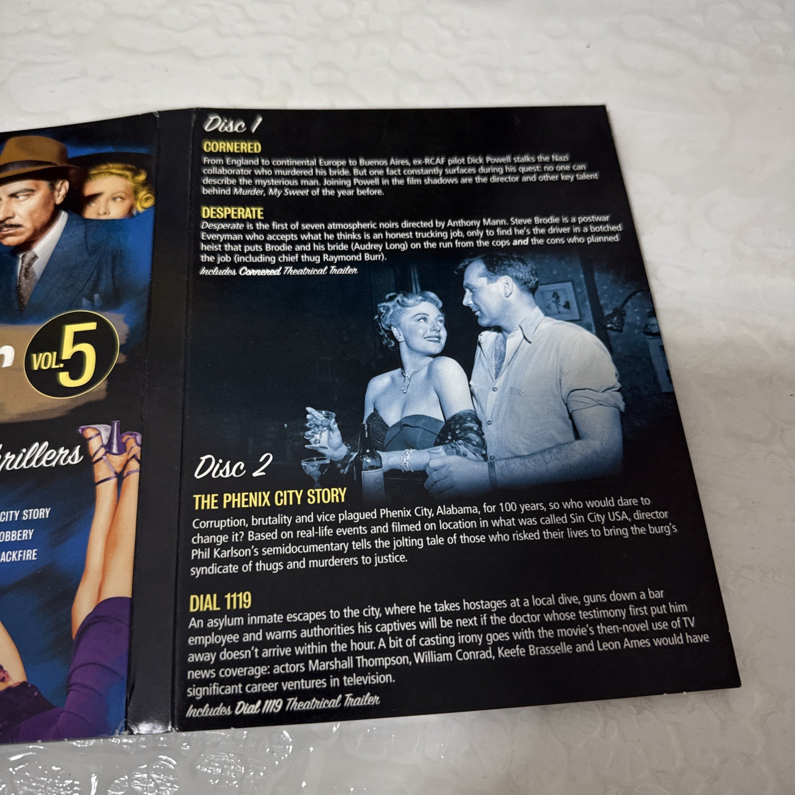 Film Noir Classics Collection Vol 5 DVD 2010 4 Disc Set Timeless Suspense F6