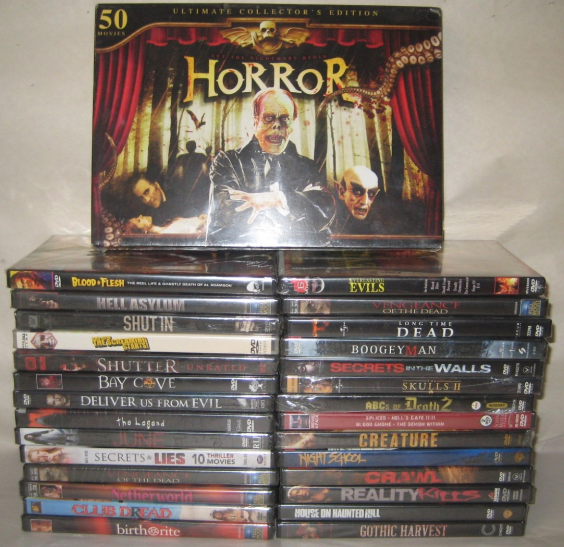 Lot of 29 Cult Classic Horror, Thriller Movie DVD’s – BRAND NEW FACTORY SEALED