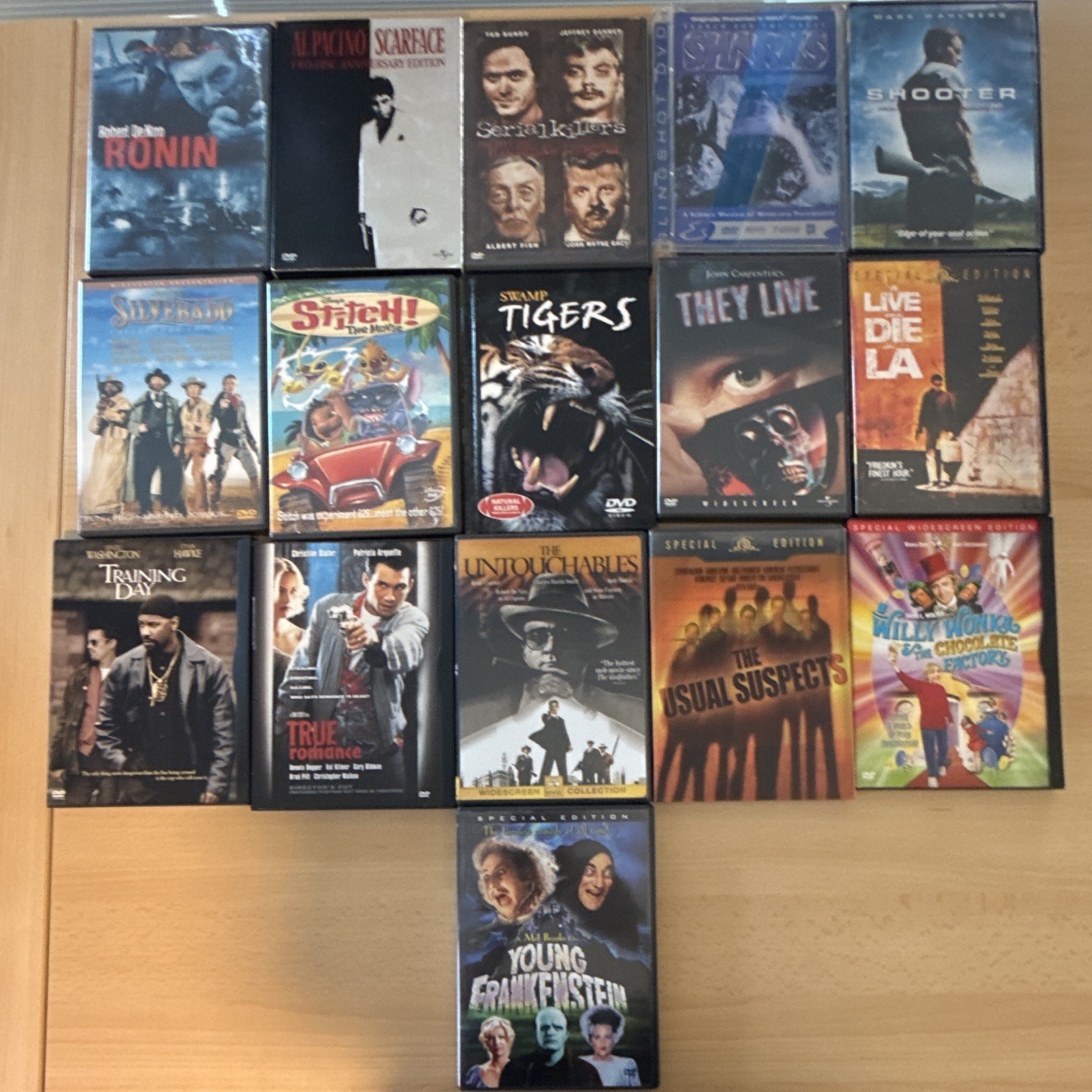 Lot of 56 DVDs Movies & TV Shows Action Drama Sci-Fi Comedy Crime