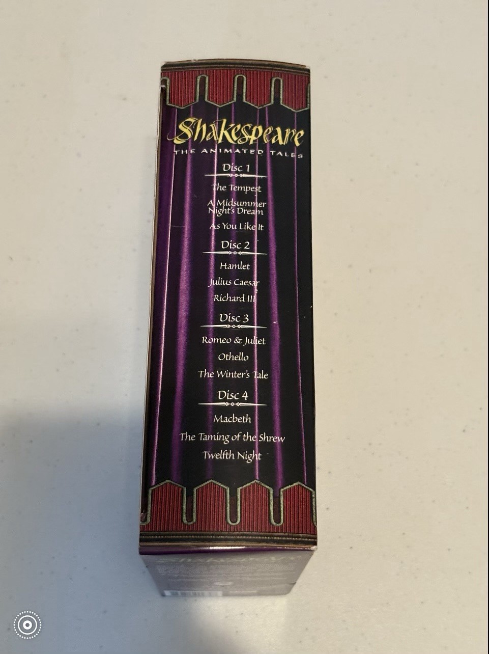 SHAKESPEARE THE ANIMATED TALES 4-DISC DVD BOX SET VOL 1-4 DIGITALLY REMASTERED