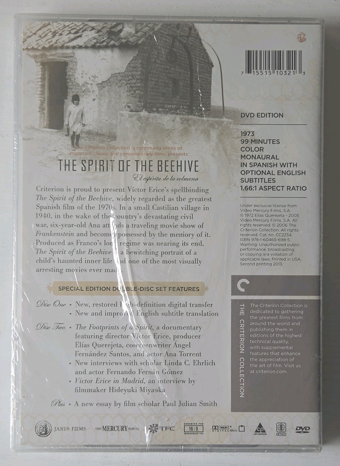 The Spirit of the Beehive (The Criterion Collection) [DVD] NEW & SEALED