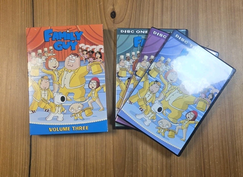 Family Guy DVD Lot Vol 1 2 3 Seasons 1-3 Complete Set 10 Discs Tested