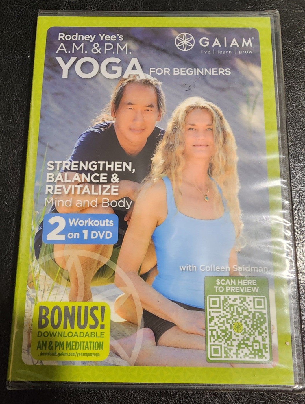 Rodney Yee’s A.M & P.M yoga for beginners DVD GAIAM Strengthen Balance Revitaliz