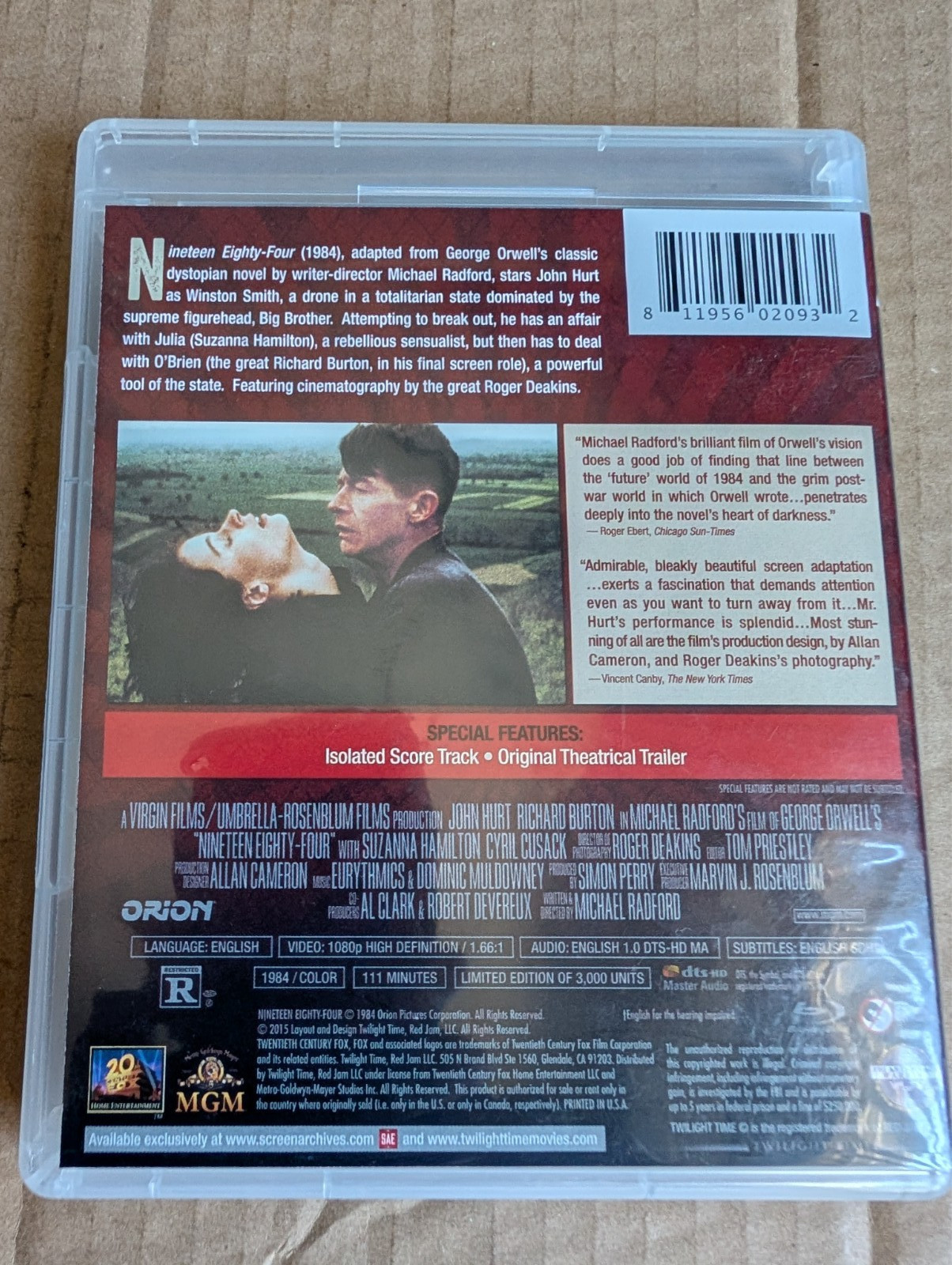 Twilight Time 1984 Blu-ray George Orwell Limited Release Booklet Rare Used