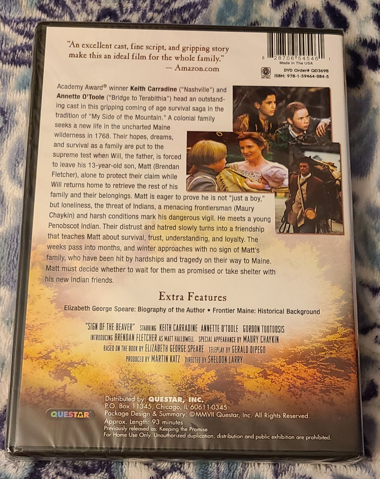 “The Sign of the Beaver” DVD Keith Carradine Dove Family Approved New Sealed