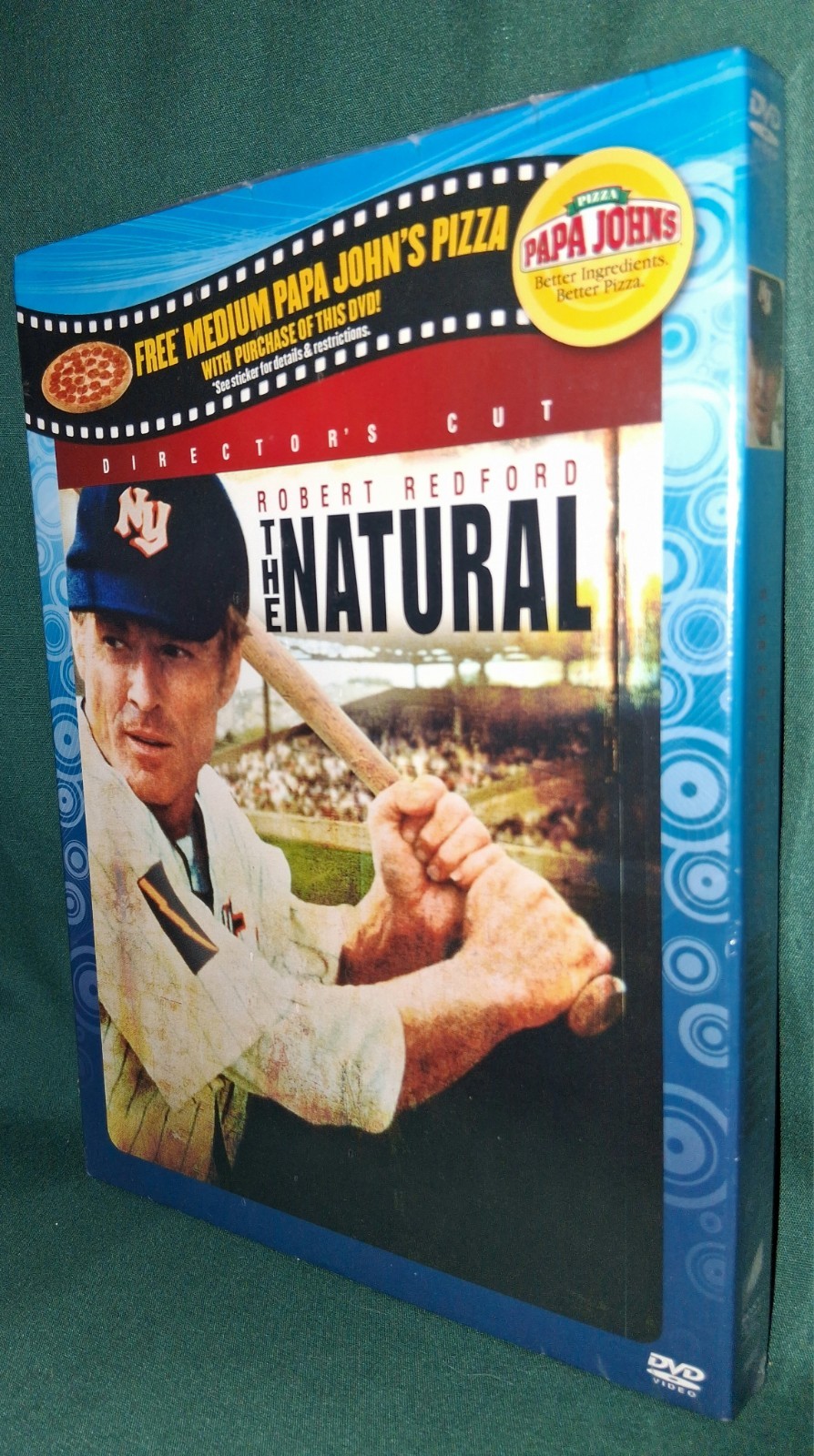Barry Levinson’s/THE NATURAL:1984-DVD-WIDESCREEN-BRAND NEW+PAPA JOHN SLIPCASE
