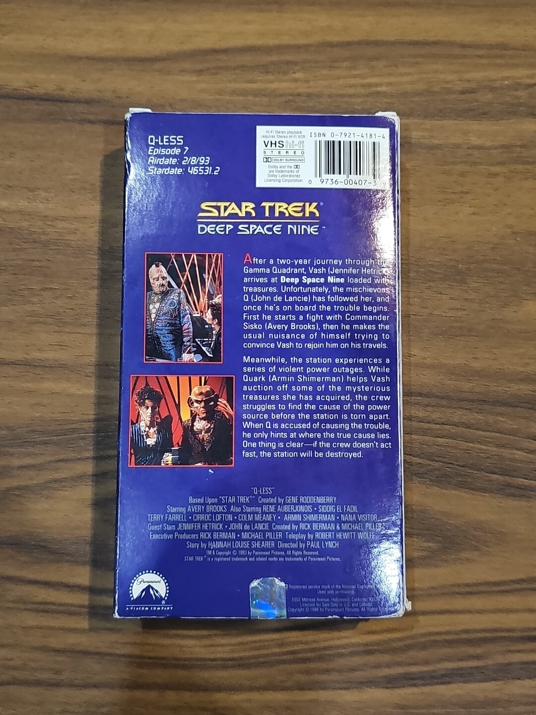 Star Trek: Deep Space Nine: Q-Less (1996, VHS)