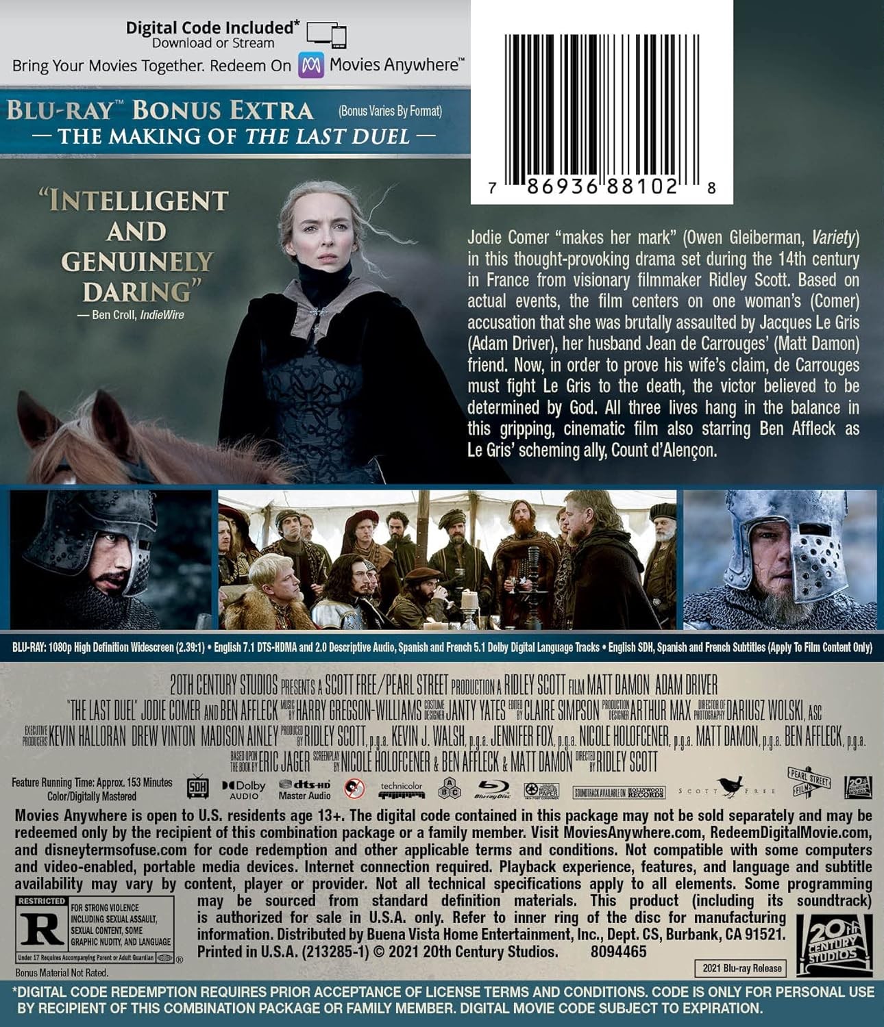 The Last Duel (Blu-ray) NEW
