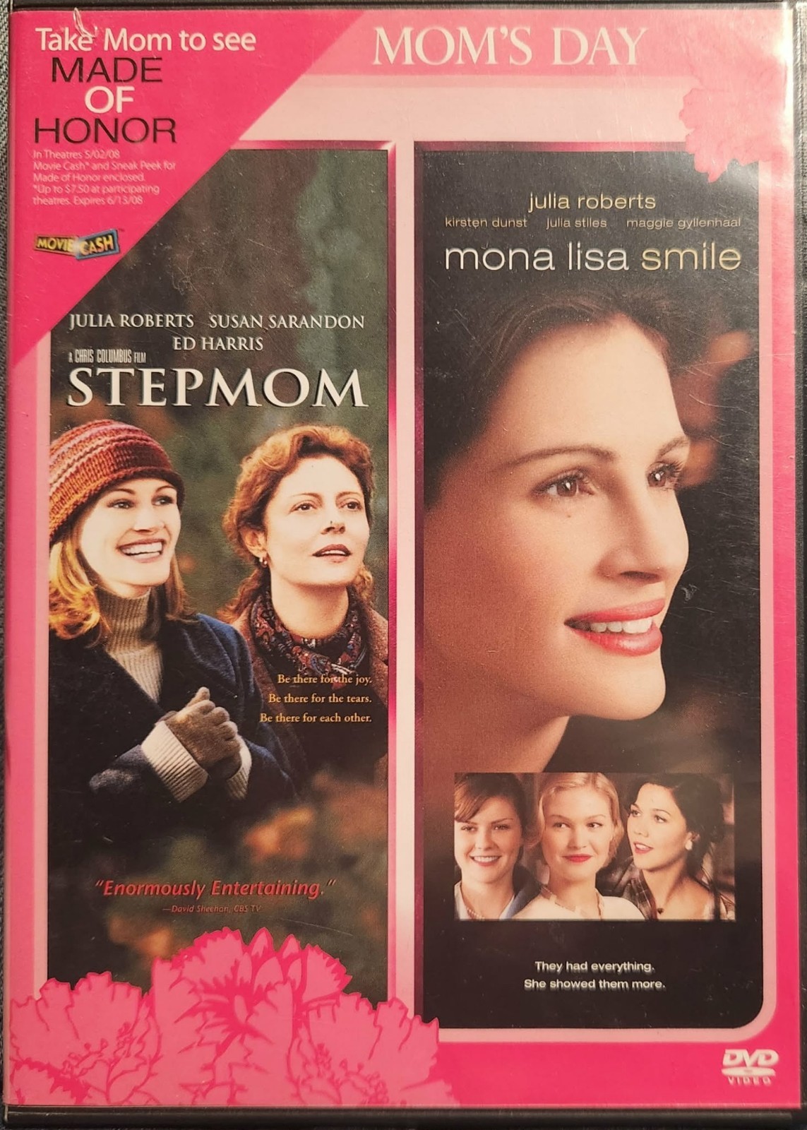 Stepmom / Mona Lisa Smile (DVD, 2008) Double Feature Julia Roberts [VG]
