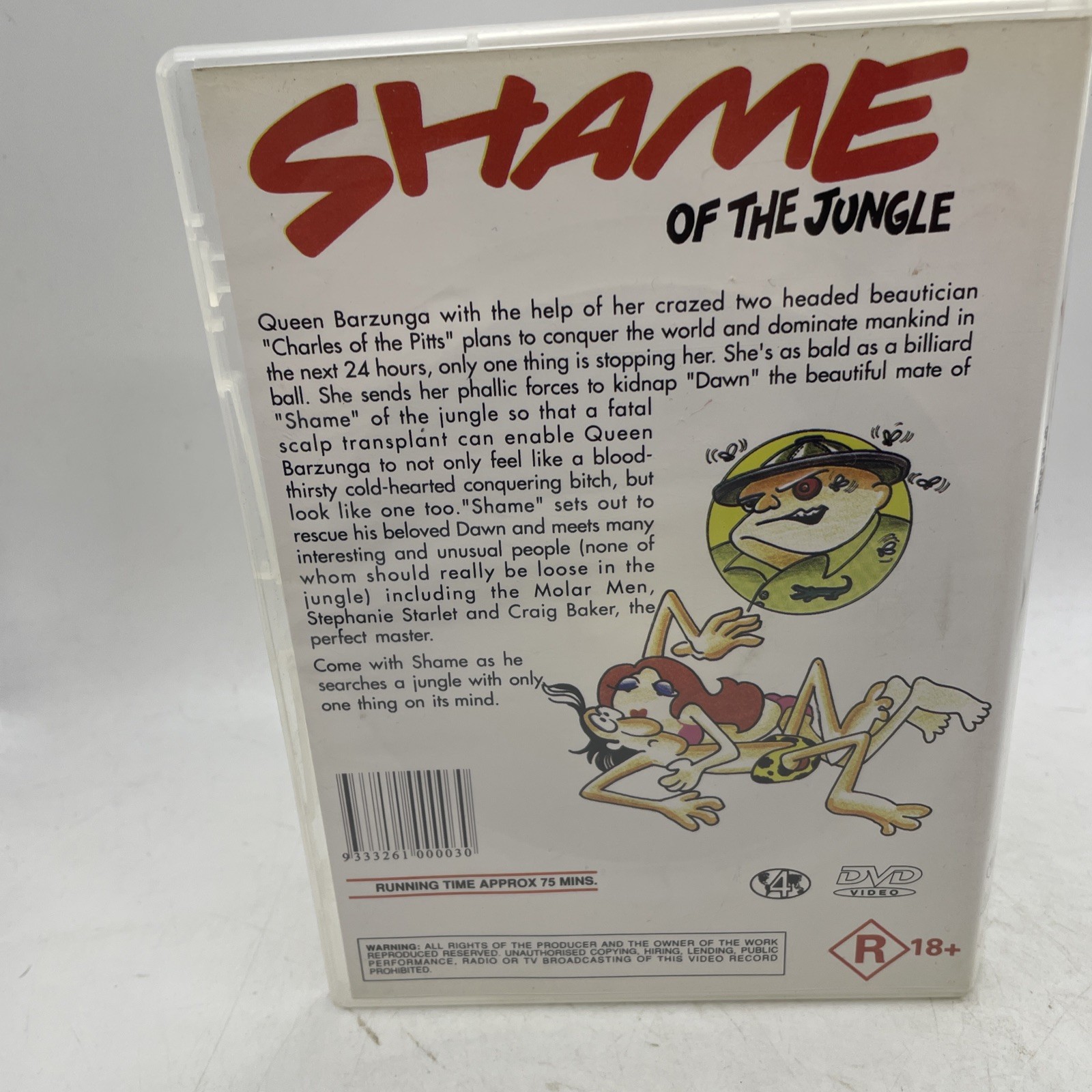 Shame of the Jungle DVD Animation Region 4 Cult Underground Cartoon Tarzan R18+