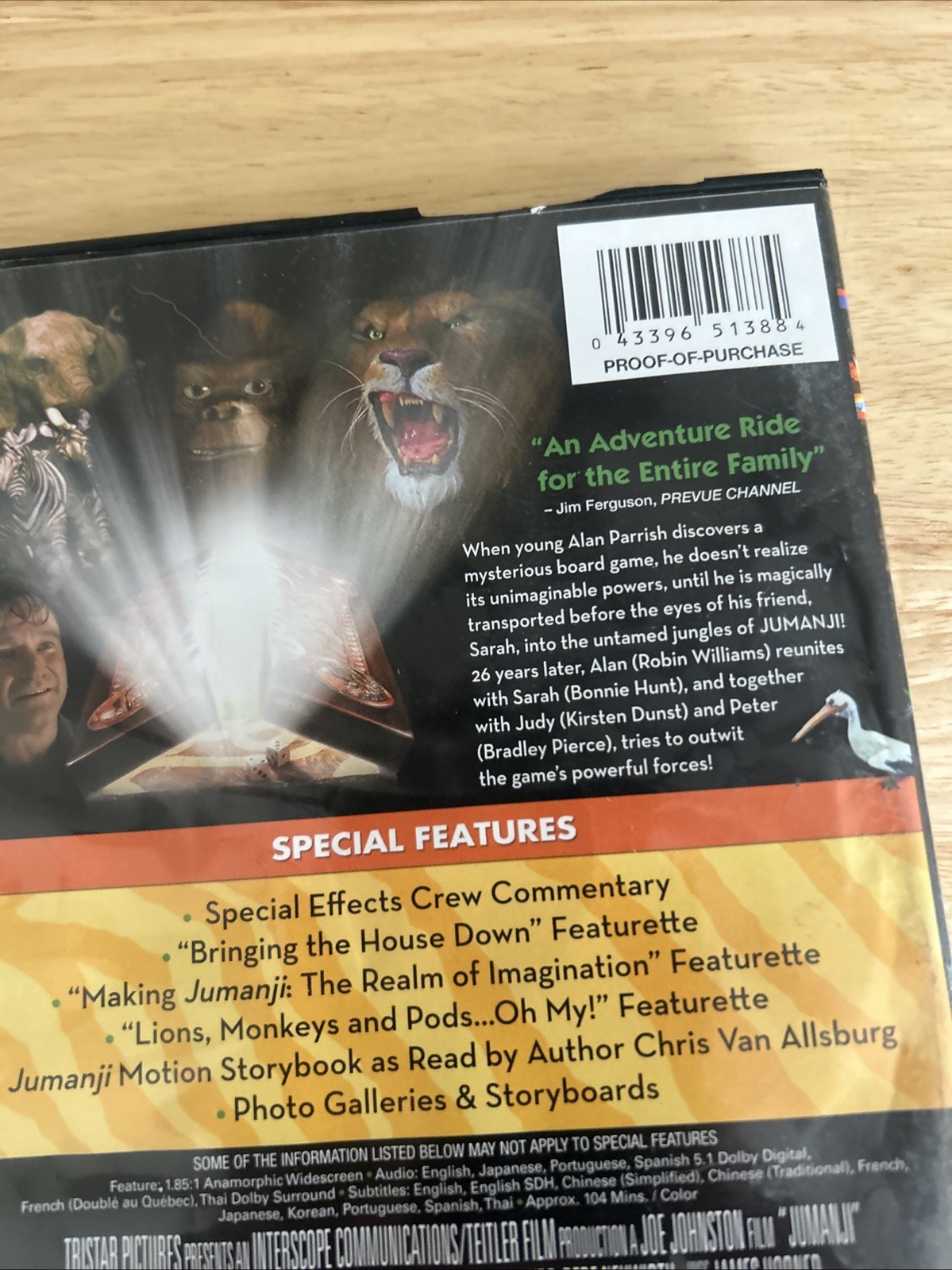 Jumanji (DVD, 1995) Authentic US Release
