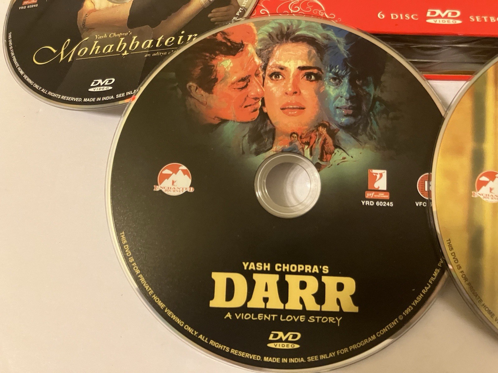 YASH RAJ FILMS ENCHANTED JOURNEY SWITZERLAND 6 DVD RARE BOLLYWOOD BOXSET CHOPRA