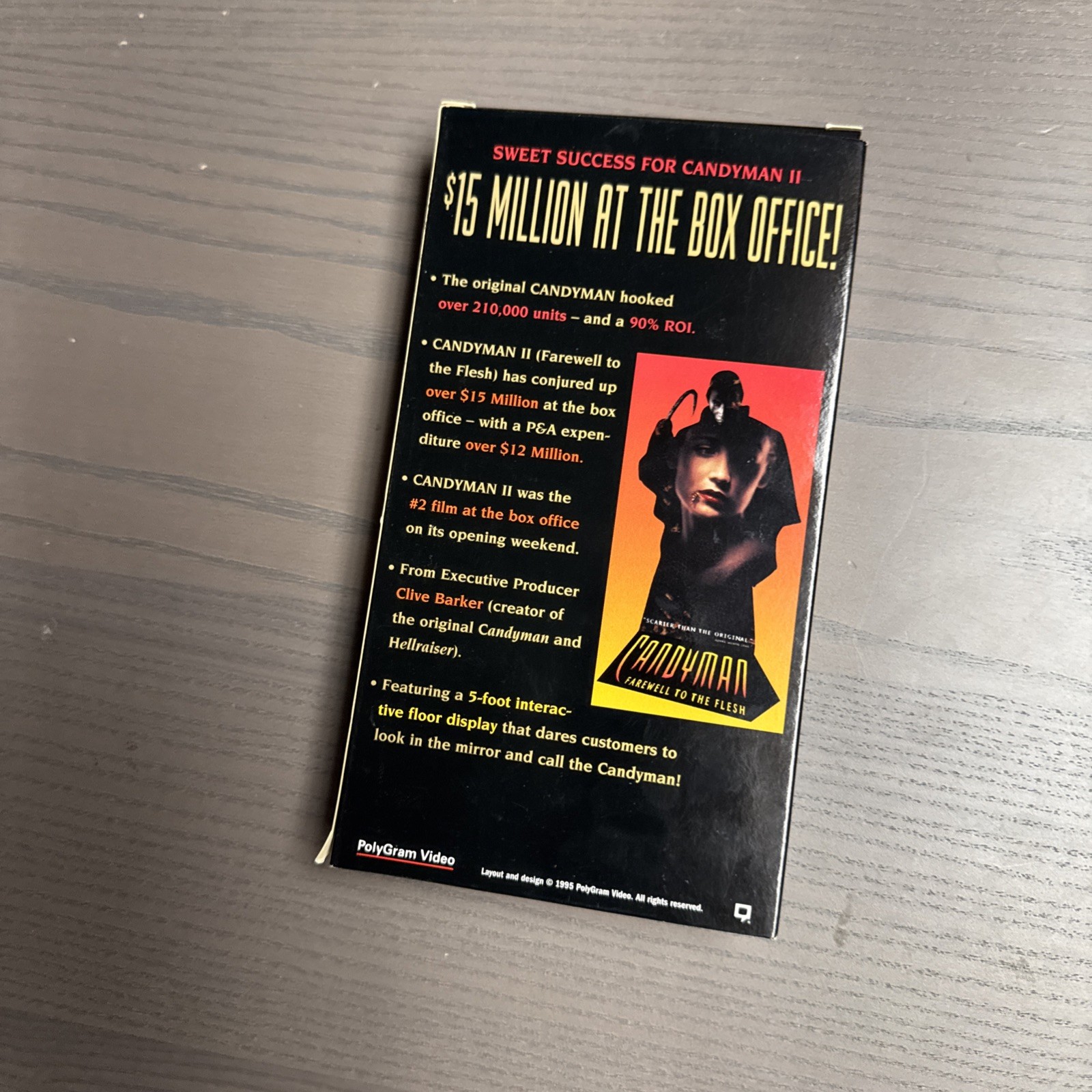 Candyman Farewell to the Flesh VHS 1995 PolyGram Video Screener Horror Tested