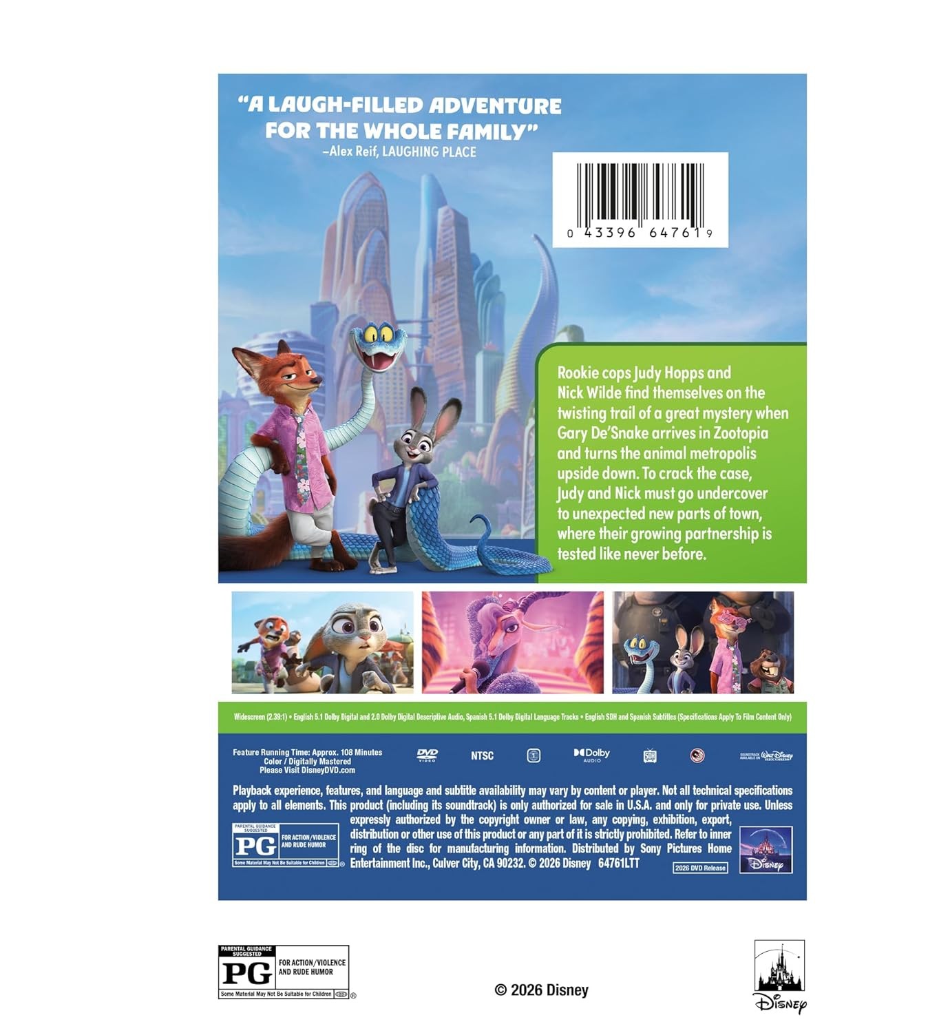 Zootopia 2 (DVD) NEW