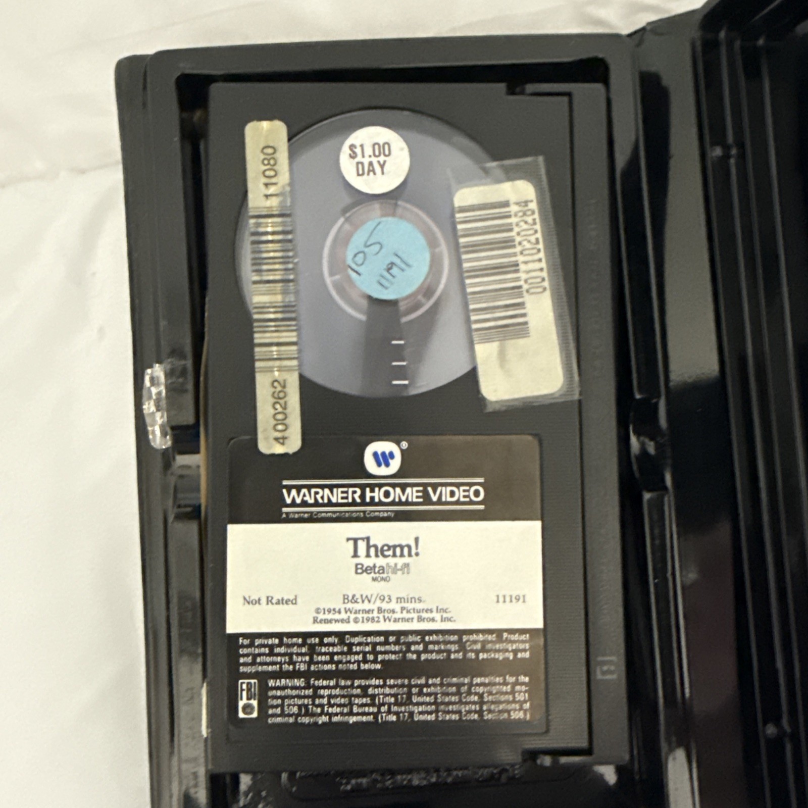 THEM! (1954 film) 1985 Warner BETAMAX Rare Classic Sci-Fi Beta Untested