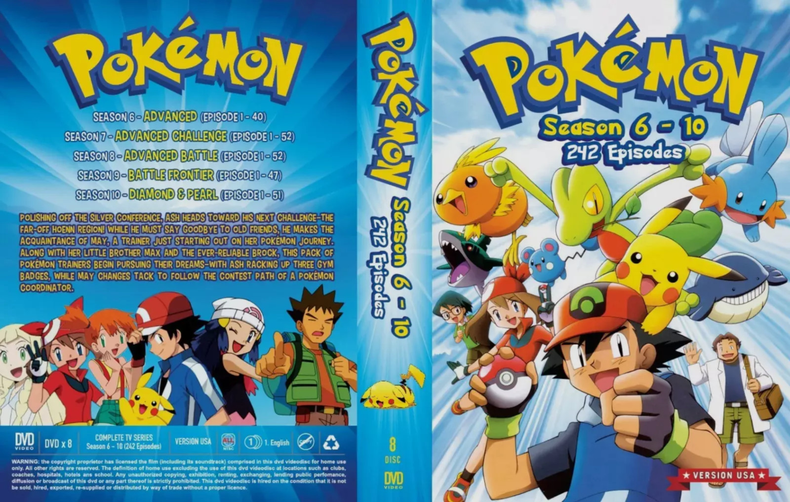 Pokemon Complete Series (Season 1-25 + 23 Movies) DVD USA English Ver All Region