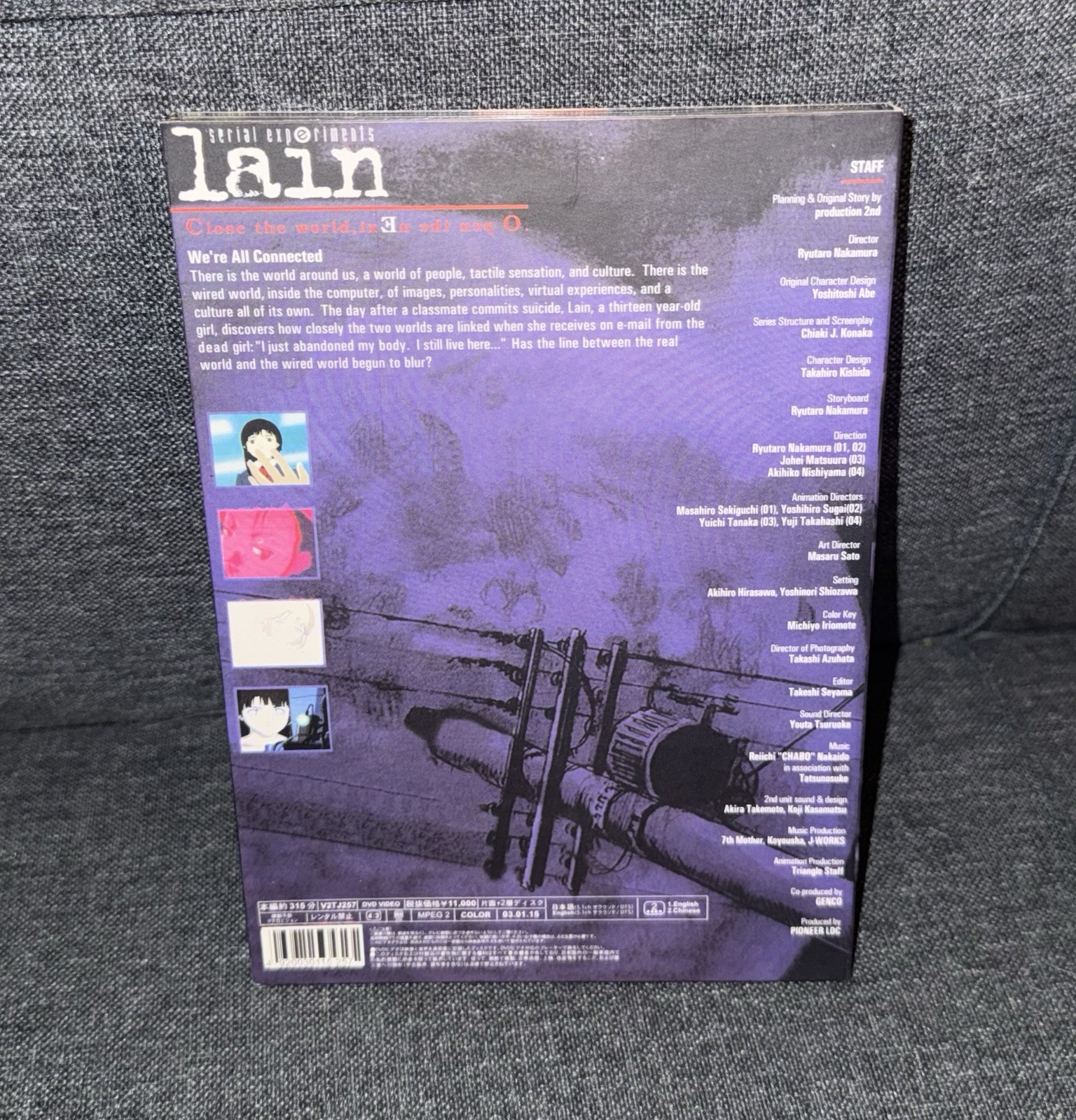 Serial Experiments Lain Vol 1-2 DVD Pioneer Japan Region 2 Rare OOP Anime