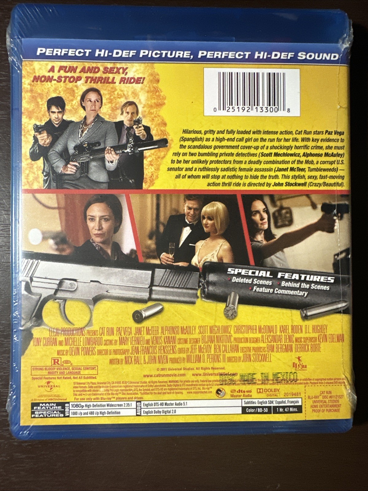 Cat Run Blu-ray 2011 Paz Vega Janet McTeer Action Comedy Stockwell R NEW SEALED