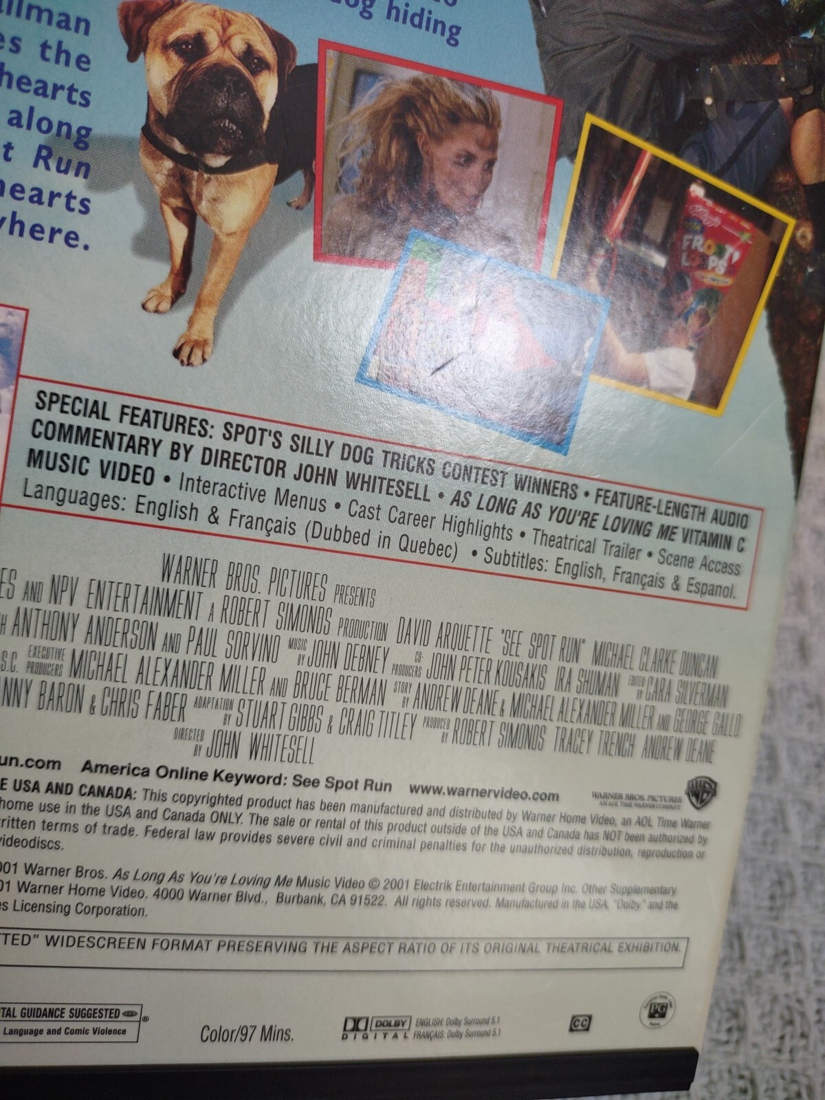 David Arquette And Michael Clarke Duncan DVD: See Spot Run. Tested