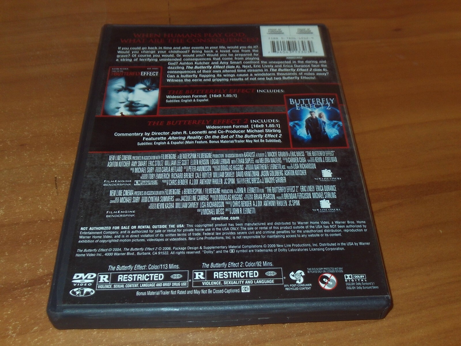 The Butterfly Effect/The Butterfly Effect 2 (DVD, 2009) Double Feature