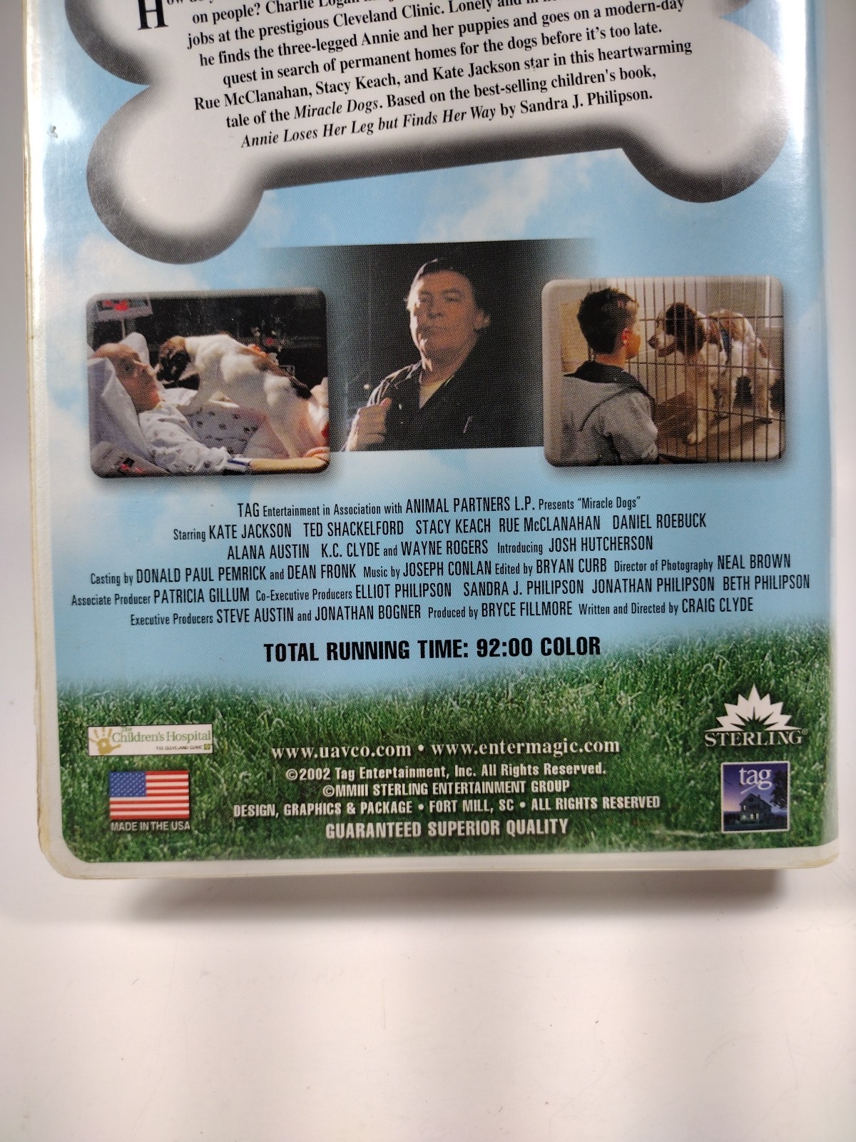Miracle Dogs VHS 2002 Kids Family Movie Great Reviews. 92 Minutes G-rated. Wow!
