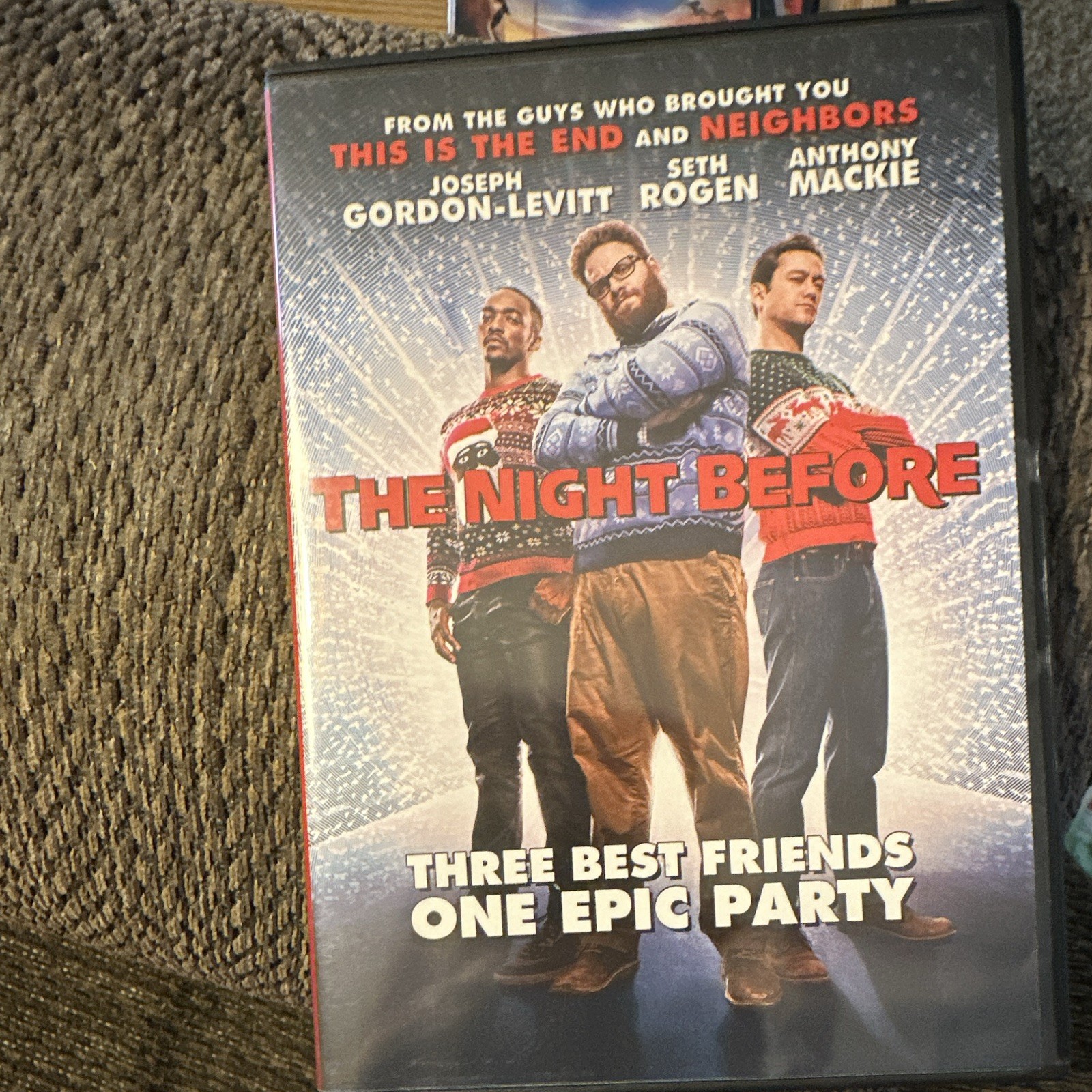 The Night Before DVD Movie Joseph Gordon-Levitt Seth Rogen Tall Case