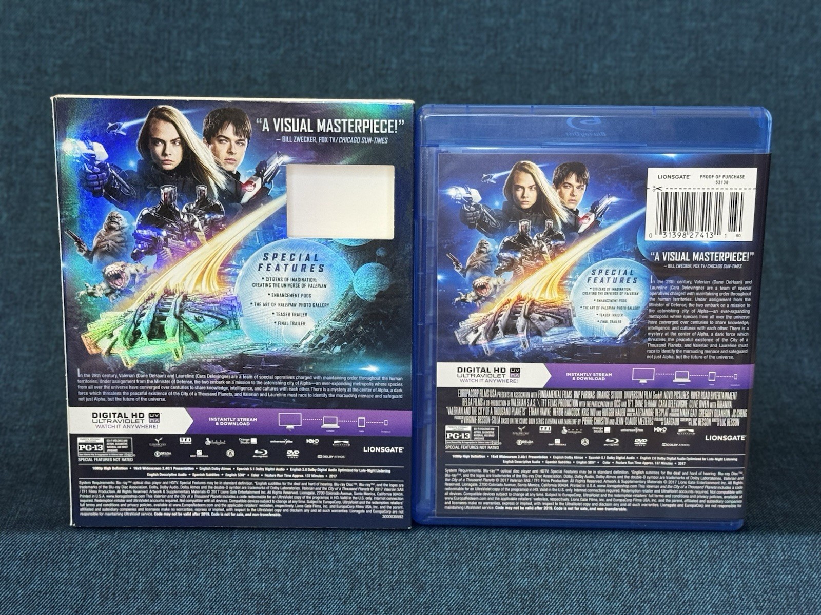 Valerian and the City of a Thousand Planets (Blu-ray 2017) Sci Fi Cara Delevigne
