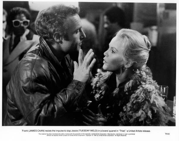 James Caan is confronted by Tuesday Weld in a scene from the Unite- Old Photo
