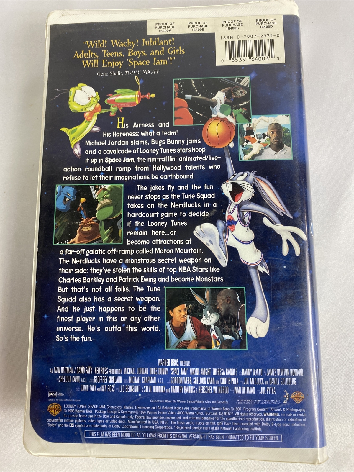 Space Jam (VHS, 1997, Clam Shell): Michael Jordan, Bugs Bunny