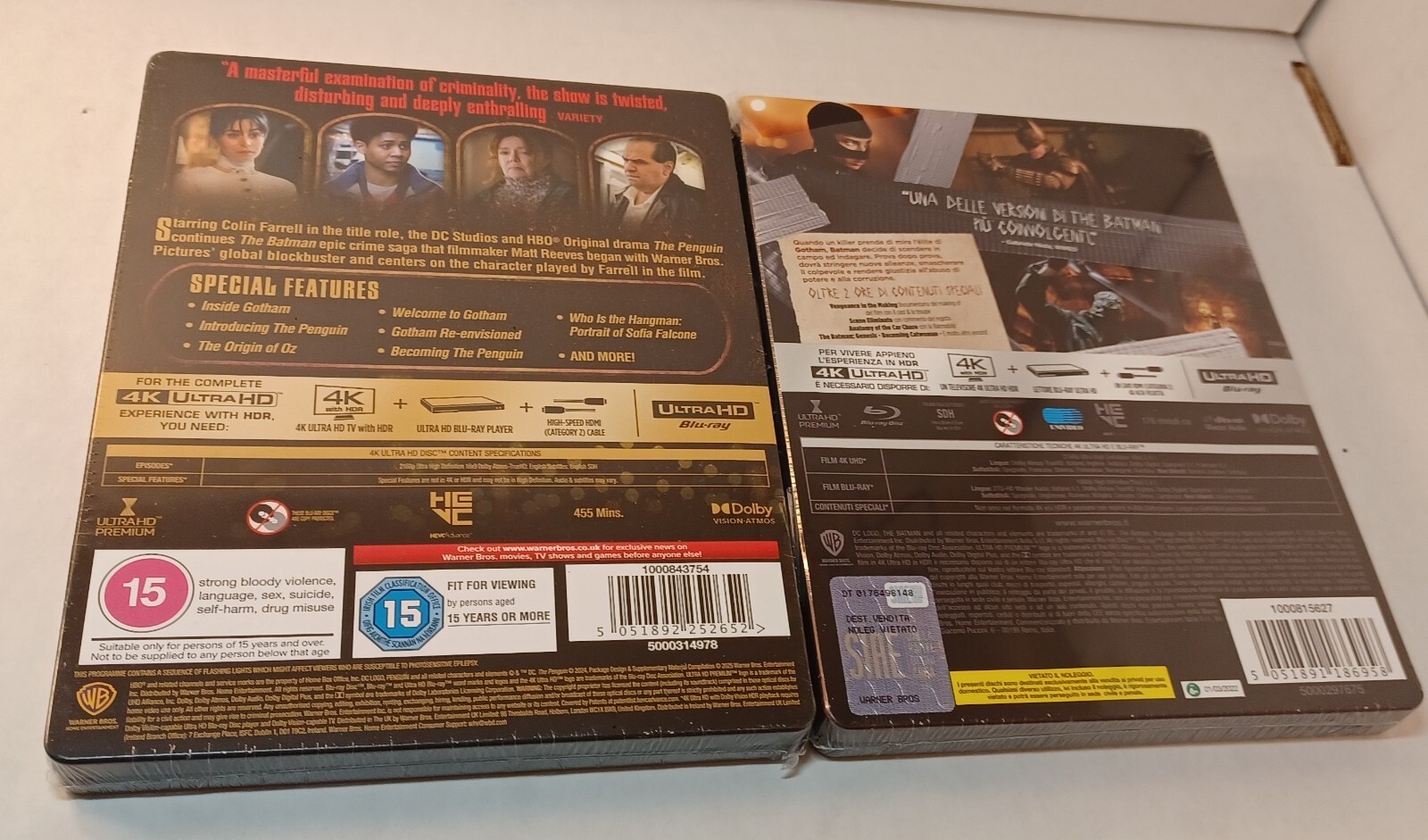 Penguin Season 1 + Batman 2021 4K Steelbooks (UK IMPORT) – NEW-Box Shipping