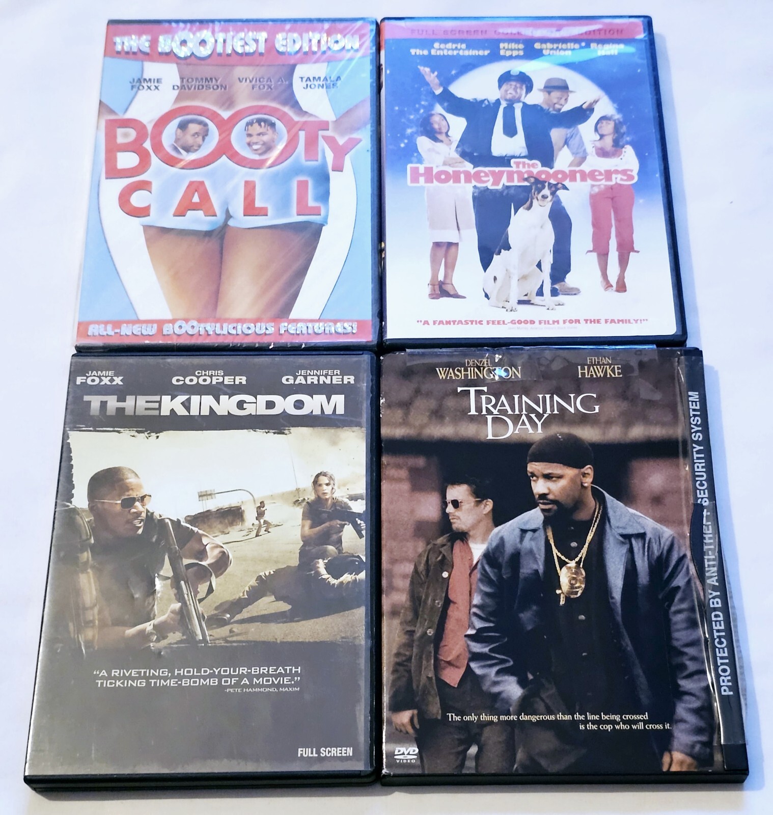 Booty Call (Sealed), The Honeymooners, Training Day & The Kingdom DVD Lot