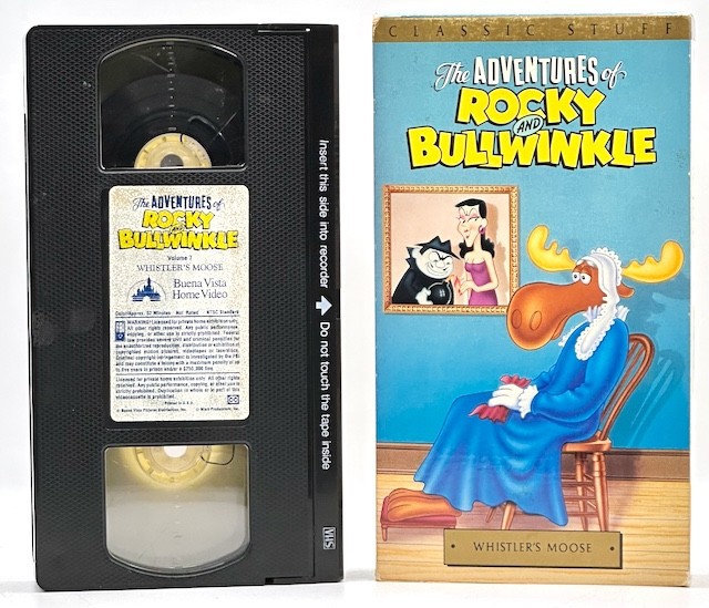 Adventures of Rocky and Bullwinkle VHS Lot Complete 1-8 Buena Vista Boxed Set