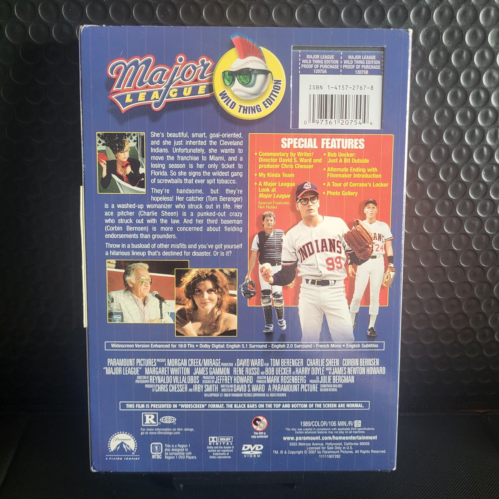 Major League Wild Thing Edition DVD 1989 Charlie Sheen Tom Berenger