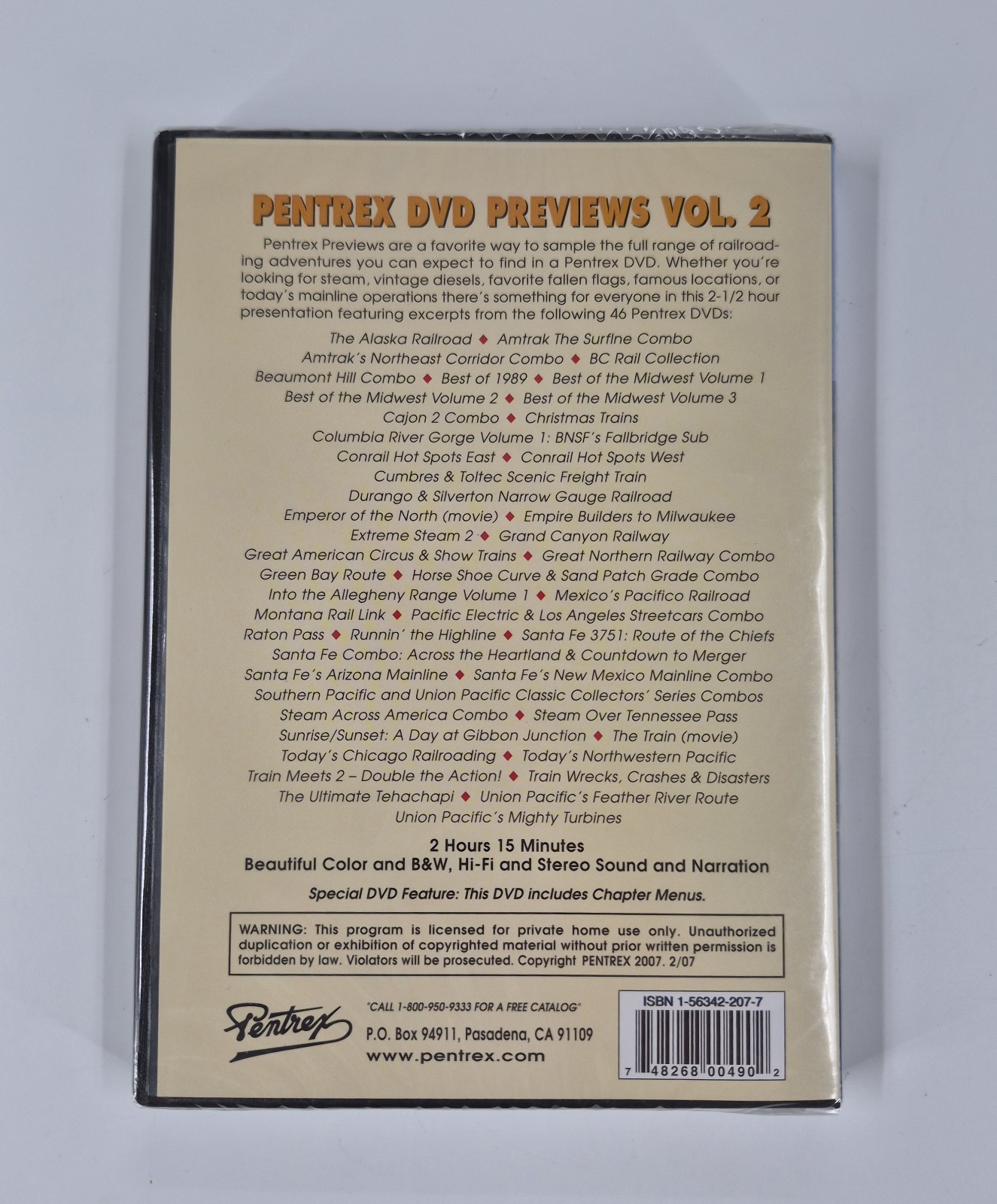 Pentrex Railroad Video Previews Volume 2 New Sealed