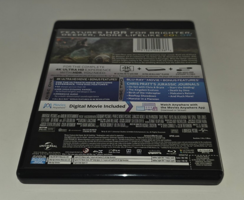 Jurassic World: Fallen Kingdom (4K Ultra HD + Blu-Ray, No Digital)