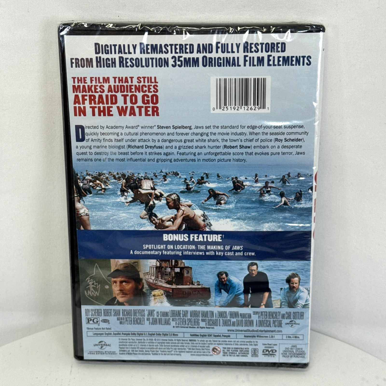 Jaws DVD 1975 Digitally Remastered Fully Restored New Sealed Classic Movie