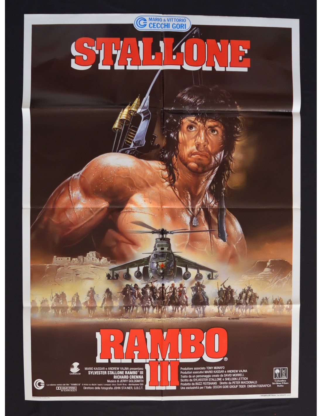 manifesto RAMBO III 3 sylvester stallone richard crenna jerry goldsmith A481