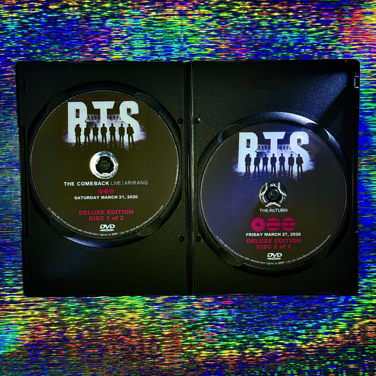 BTS COMEBACK LIVE ARIRANG 2026 DELUXE EDITION 2 DVD Set and THE RETURN DOC ARMY