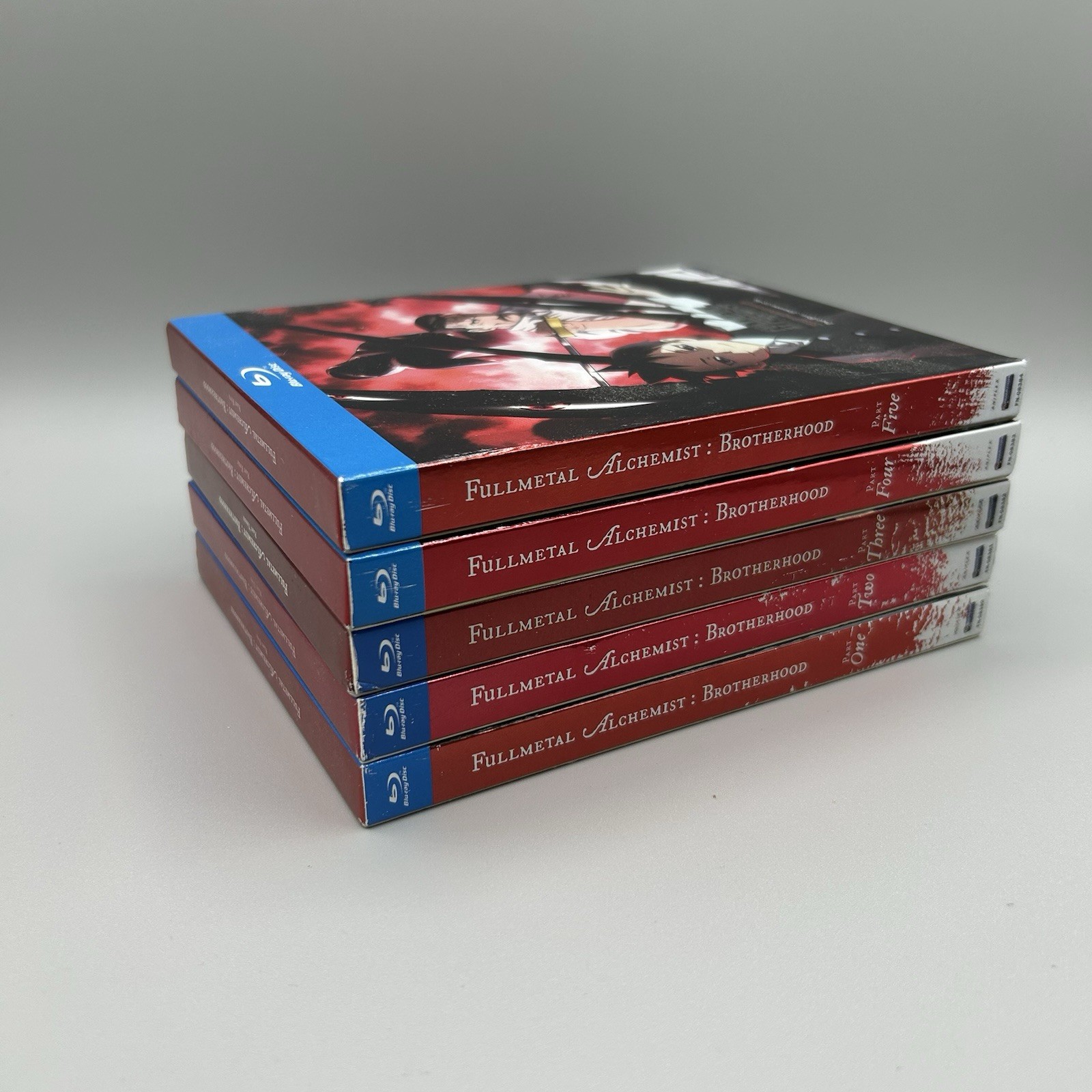 Fullmetal Alchemist Brotherhood Parts 1 2 3 4 5 Complete Series Set Blu-ray Funi